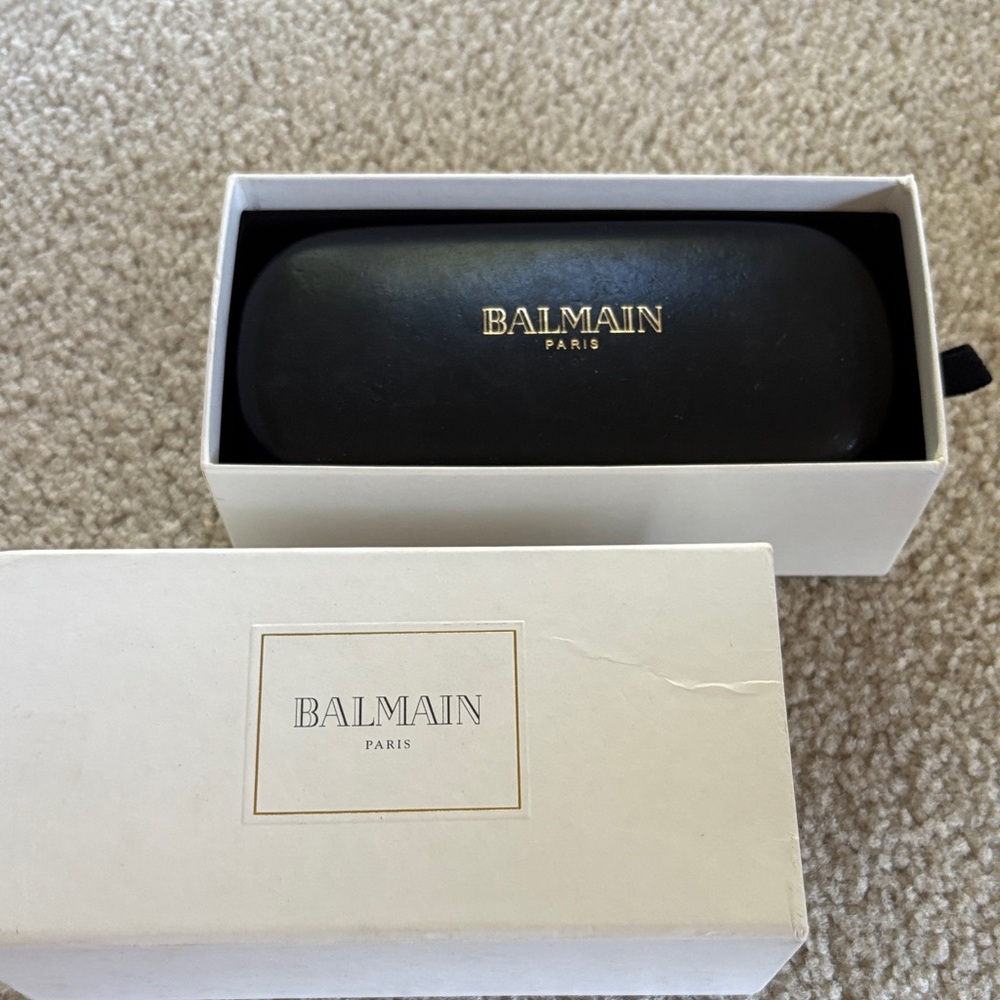 Balmain Black and Gold Eyeglass with Case